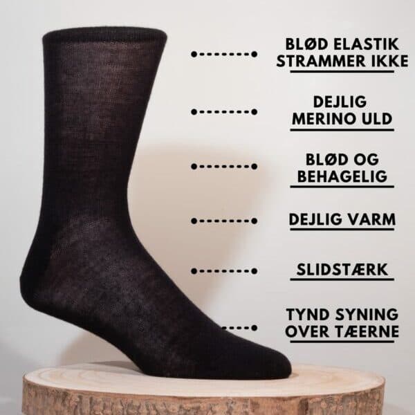 7 par eksklusive Classic Style Merino uldstrømper <br> (Pakketilbud - Spar 30%)